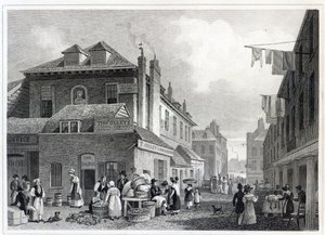 Hungerford Market, Strand, engraved by Thomas Barber, 1830