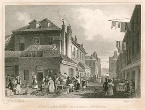 Hungerford Market, Near York Buildings, The Strand, London by Thomas Hosmer Shepherd