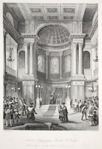 Jewish Synagogue, Great St Helens, from 