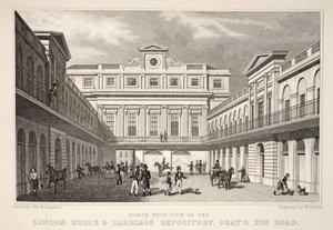 N.W. View of the London Horse and Carriage Repository, Gray
