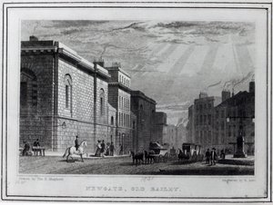 Newgate Prison and the Old Bailey, engraved by Robert Acon, 1831 by Thomas Hosmer Shepherd