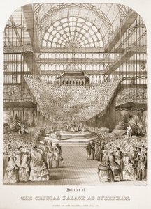 Opening of Crystal Palace at Sydenham by Queen Victoria on June 10 1854 by Thomas Hosmer Shepherd