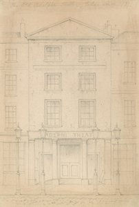 Original pencil sketch of the Adelphi Theatre, London by Thomas Hosmer Shepherd