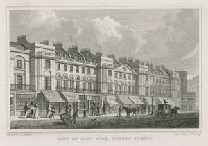 Part of the east side of Regent Street, London by Thomas Hosmer Shepherd