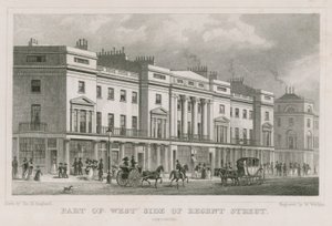 Part of the west side of Regent Street, London by Thomas Hosmer Shepherd
