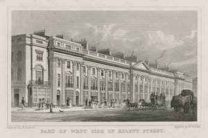 Part of the west side of Regent Street, London by Thomas Hosmer Shepherd