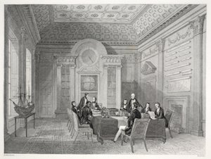 The Admiralty Board Room by Thomas Hosmer Shepherd