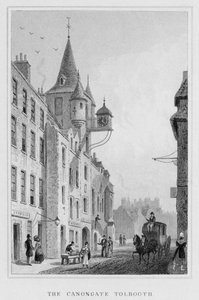 The Canongate Tolbooth, Edinburgh, engraved by Thomas Barber, 1829