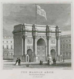 The Marble Arch, Buckingham Palace by Thomas Hosmer Shepherd