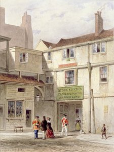 The celebrated canteen in the Tower - called The Stone Kitchen - pulled down 1827 by Thomas Hosmer Shepherd