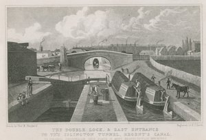 The Double Lock and East Entrance to the Islington Tunnel by Thomas Hosmer Shepherd