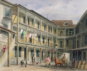 View of Blue Boar Inn yard, no.30 Aldgate, c.1850 by Thomas Hosmer Shepherd