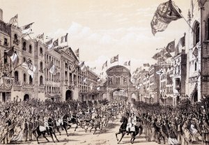 Visit of Napoleon III and Empress Eugenie to the City, April 19 1855 by Thomas Hosmer Shepherd