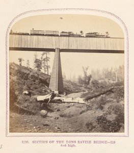 Section of the Long Ravine Bridge by Thomas Houseworth