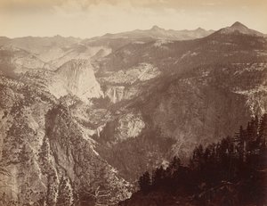Yosemite Valley from Above / Yowiye and Piwyack. Vernal and Nevada Fall. Yosemite Valley From Glacier Point