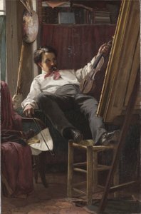 Self-Portrait of the Artist in His Studio by Thomas Hovenden