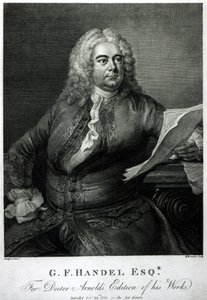 George Frederick Handel, engraved by William Bromley, for Doctor Arnold