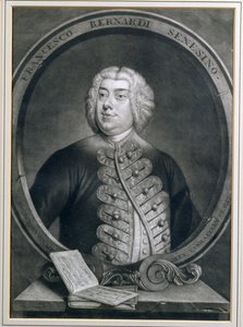 Portrait of Francesco Bernardi Senesino, a Siennese castrato, engraved by Alexander van Haecken by Thomas Hudson