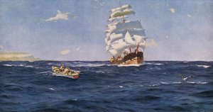 Off Valparaiso by Thomas J. Somerscales