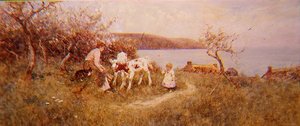 Feeding the Calves by Thomas James Lloyd