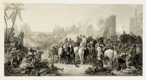 The Relief of Lucknow, and The Triumphant Meeting of Havelock, Outram and Sir Colin Campbell, 1862 by Thomas Jones Barker