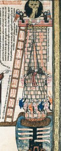 The fire of hell with the seven capital sins by Thomas Le Myésier