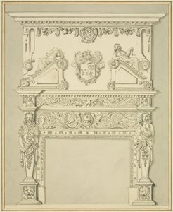 Chimneypiece in house in Lewin