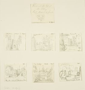 Detail of house at the top of the Pithay, sketches of Christmas Street, St Augustines