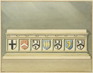 Heraldic Bearings on Tomb of Walter Frampton in St John