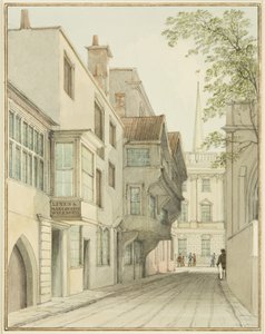 Looking up Small Street towards the Exchange by Thomas Leeson the Elder Rowbotham