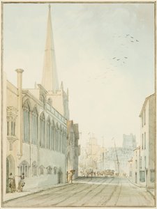 The Church of St John-on-the-Wall, looking towards the Quay by Thomas Leeson the Elder Rowbotham