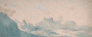 Wispy Cloud Above an Alpine Formation by Thomas Lindsay