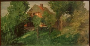 Red House Behind Trees
