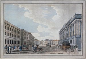 View of a Millionnaya Street and the Marble Palace Through the Field of Mars
