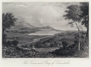 The Town and Bay of Dundalk by Thomas Mann (after) Baynes