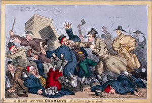 A slap at the Charleys or a Tom & Jerry lark, vide New Poliece Bill by Thomas McLean