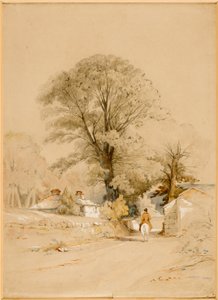 Landscape Lane with Horseman by Thomas Miles II Richardson