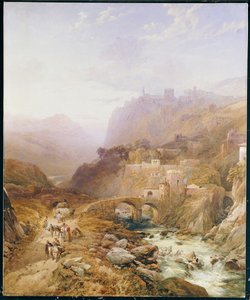Figures on the Road Below Fort Leon, Sicily