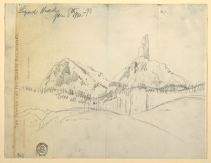Drawing, Lizard Head, Colorado by Thomas Moran