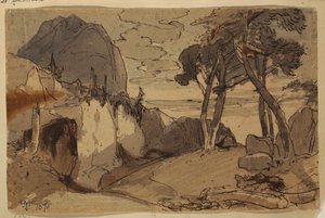 Drawing, Road in a Mountain Landscape, 1875 by Thomas Moran