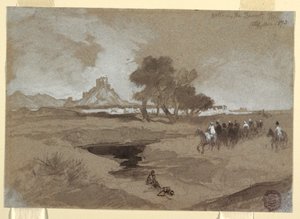 Waterhole in the Desert, Utah, 1873 by Thomas Moran