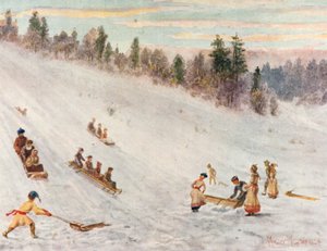 Tobogganing at Rosedale, Toronto