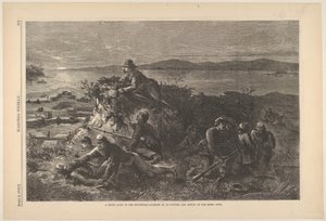 A Night Scout in the Southwest - Surprise of an Outpost, April 4, 1863 by Thomas Nast