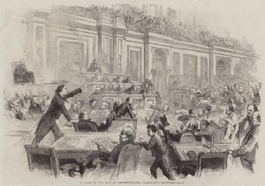 A Scene in the Hall of Representatives, Washington by Thomas Nast
