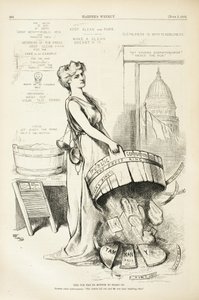 This Tub Has No Bottom to Stand On by Thomas Nast