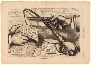 Tilden or Blood Compromise - Indeed! by Thomas Nast