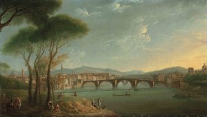 A View of the Arno, Florence, from the Cascine Gardens by Thomas Patch