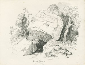 Biddulph - Gawton Stone (pen and ink drawing), 1836 by Thomas Peploe Wood