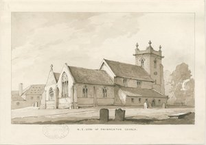 Swynnerton Church by Thomas Peploe Wood