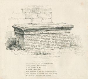 Tixall Church Yard - Table Tomb by Thomas Peploe Wood
